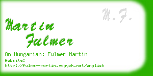 martin fulmer business card